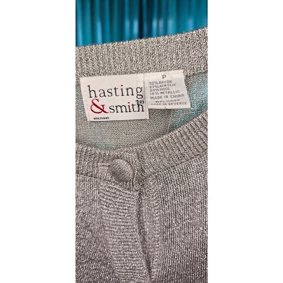Vintage Hasting & Smith silver metalic‎ sweater small - Picture 3 of 4